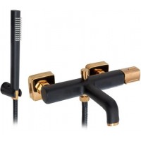 Змішувач для ванни і душа REA SALTO BLACK GOLD REA-B6352