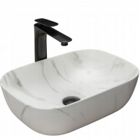 Умивальник (раковина) REA BELINDA MARBLE MATT - на стільницю REA-U8702