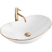 Умивальник (раковина) REA ROYAL GOLD EDGE накладний REA-U8570