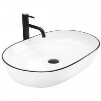 Умивальник (раковина) REA CLEO 61 BLACK EDGE - на стільницю REA-U6210