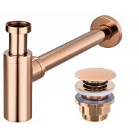 Сифон універсальний для раковини (умивальника) REA ROSE GOLD CLICK-KLAK рожеве золото REA-A8541