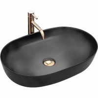 Умивальник (раковина) REA CLEO 61 BLACK MATT - на стільницю REA-U0035