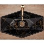 Умивальник на стільницю REA VEGAS BLACK Marble Shiny