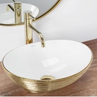 Умивальник на стільницю Rea Sofia Brush Gold