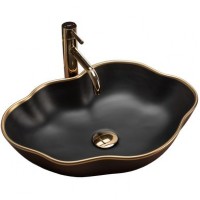 Умивальник (раковина) REA PEARL BLACK GOLD накладний REA-U0692