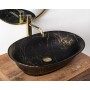 Умивальник (раковина) REA ROMA BLACK MARBLE MATT - на стільницю REA-U5609