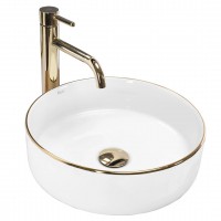 Умивальник (раковина) REA SAMI GOLD EDGE - на стільницю REA-U6758