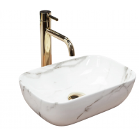Умивальник (раковина) REA BELINDA MINI SHINY AIAX накладний мармур REA-U6505