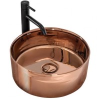 Умивальник (раковина) REA IDA ROSE GOLD накладний рожеве золото REA-U7401