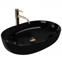 Умивальник (раковина) REA CLEO 61 BLACK - на стільницю REA-U6757