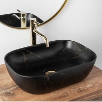 Умивальник на стільницю Rea Belinda Black Marble Mat REA-U8908
