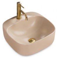 Умивальник (раковина) REA LUIZA 42 BEIGE MAT накладний бежевий матовий REA-U9607