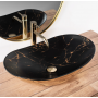 Умивальник (раковина) REA ROYAL IN BLACK MARBLE GOLD накладний REA-U8008