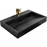 Умивальник (раковина) REA GOYA BLACK MAT 70 накладний чорний матовий REA-U8802