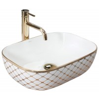 Умивальник на стільницю Rea Belinda Diamond White Gold REA-U8471