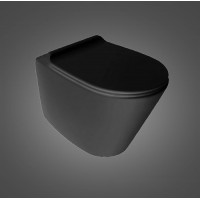 Подвесной унитаз Simas Gambassi GA18 Nero Matt с сидением Slim Soft Close GA004NM и креплением F85