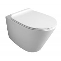 Подвесной унитаз Simas Gambassi GA18 Bianco Matt с сидением Slim Soft Close GA004BM и креплением F85