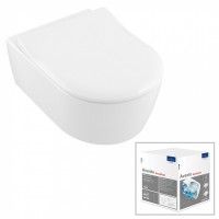 Унитаз подвесной Villeroy&Boch Avento Direct Flush с крышкой SlimSeat в комплекте 5656RS01