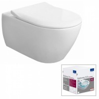 Унитаз подвесной Villeroy&Boch Subway 2.0 Direct Flush Ceramic Plus с крышкой SlimSeat в комплекте 5614R2R1