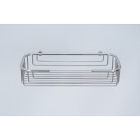 Полка-решітка пряма одинарна STEEL HAMMER BR-101P, сіра, дзеркальна поліровка 300x130