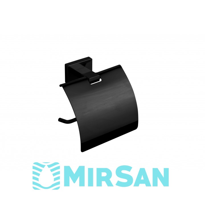 Тримач для туалетного паперу з кришкою VBI MERCURY BLACK