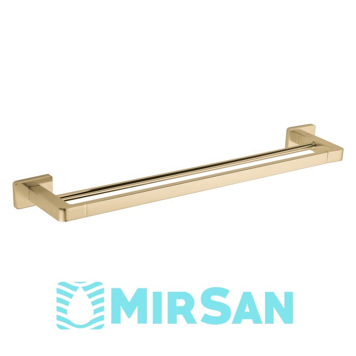 Вішалка для рушників VBI MARS BRUSHED GOLD подвійна