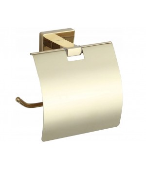 Тримач для туалетного паперу з кришкою VBI MERCURY GOLD