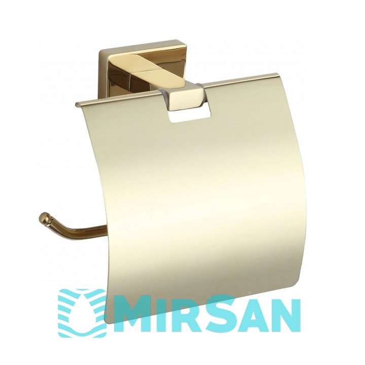 Тримач для туалетного паперу з кришкою VBI MERCURY GOLD