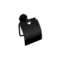 Тримач для туалетного паперу з кришкою VBI URANUS BLACK
