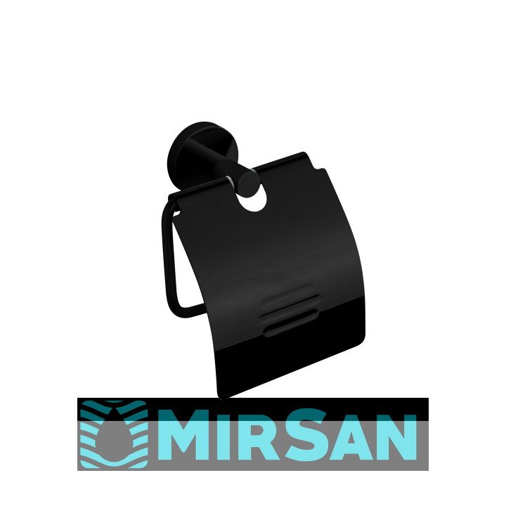 Тримач для туалетного паперу з кришкою VBI URANUS BLACK