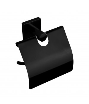 Тримач для туалетного паперу з кришкою VBI SATURN BLACK