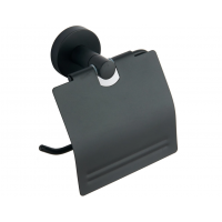Тримач для туалетного паперу з кришкою VBI VENUS BLACK