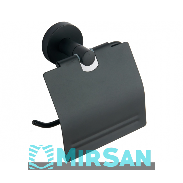 Тримач для туалетного паперу з кришкою VBI VENUS BLACK