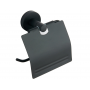 Тримач для туалетного паперу з кришкою VBI VENUS BLACK