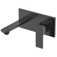 Смеситель для раковины настенный Volle De la Noche 10-40-1300-black черный матовый